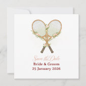 Invitation pour mariage Tennis Save the date (Devant)