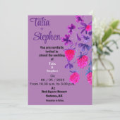 Invitation pour mariage violet (Debout devant)