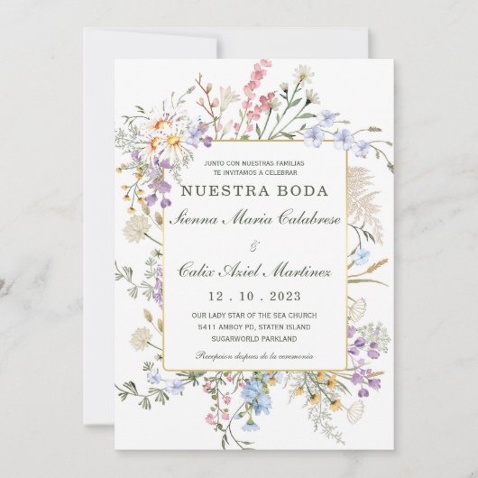 Invitation Pour Mariages Rustiques (Devant)