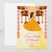 Invitation pour Mehndi Digital Dholki, invitation (Devant / Derrière)