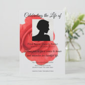 Invitation pour mémorial de rose rouge (Debout devant)