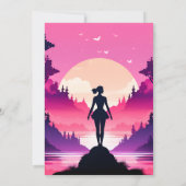 Invitation pour moderne mignonne jump fille gymnastique 10e a (Dos)