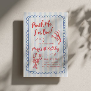 Invitation pour mon 1er anniversaire - Bleu Pinch
