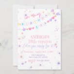 Invitation Pour mon anniversaire Era rose violet Pastel Anniv<br><div class="desc">Éléments correspondants disponibles</div>