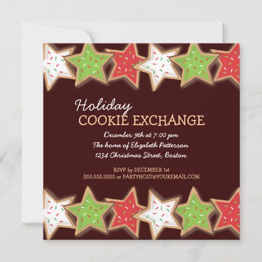 Invitation pour Noël Cookie Swap (Devant)