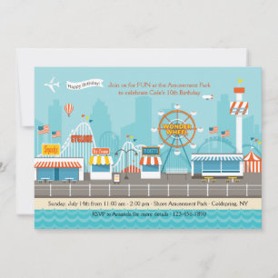 Invitation pour parc d'attractions