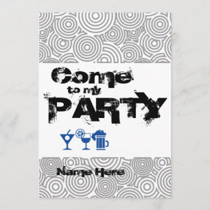 Invitation pour personnaliser Mange to my Party