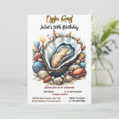 Invitation Pour Plage Huître de perle de fruits de mer rôti 3 (Debout devant)