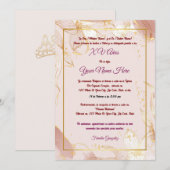 Invitation pour Quinceañera (Devant / Derrière)