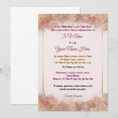 Invitation pour Quinceañera (Devant / Derrière)