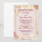 Invitation pour Quinceañera (Devant / Derrière)