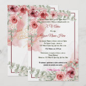 Invitation pour Quinceañera (Devant / Derrière)