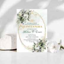Invitation pour Quinceañera Anniversaire Aquarelle
