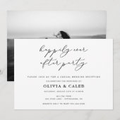 Invitation pour réception de mariage et fin heureu (Devant / Derrière)