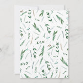 Invitation pour réception du soir de mariage, Vert (Dos)