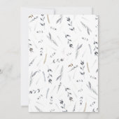 Invitation pour réception du soir pour mariage, Du (Dos)