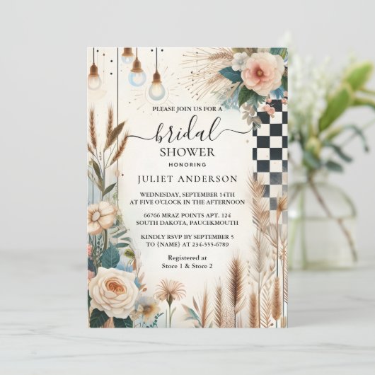 Invitation Pour rétro Studio Creative Illustrated Fête des ma (Debout devant)