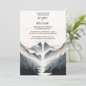 Invitation Pour Rivière Pluie Nuage Nature Smoky Mariage de m (Debout devant)