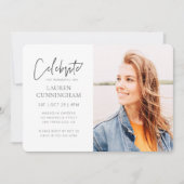 Invitation Pour sa célébration de la vie Photo simple moderne (Devant)