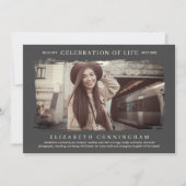 Invitation Pour sa célébration de la vie Photo simple moderne (Devant)