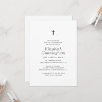 Pour Sa Simple Croix Noire Minimaliste Confirmatio