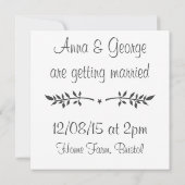 Invitation pour Sauvegarder la Date (Dos)