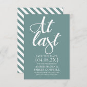 Invitation pour Sauvegarder la Date | Enfin (Devant / Derrière)