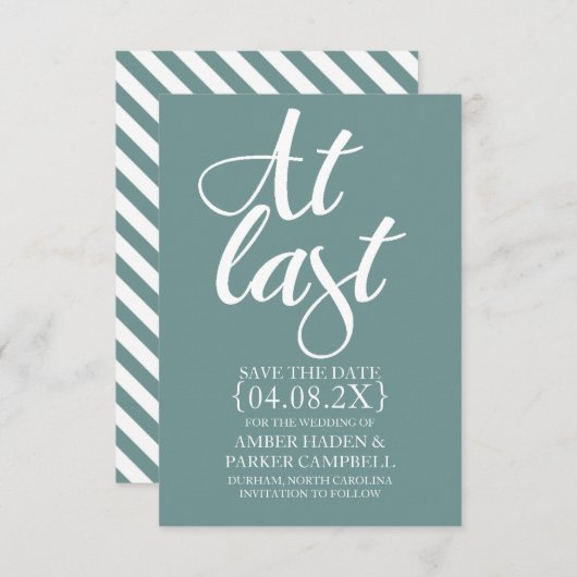 Invitation pour Sauvegarder la Date | Enfin (Devant / Derrière)