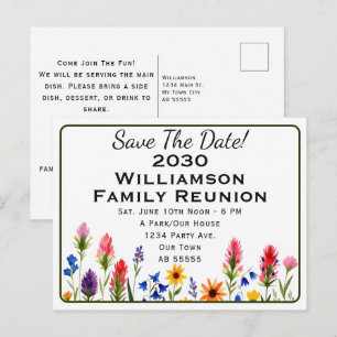 Invitation pour Sauver la Date de Réunion de Famil