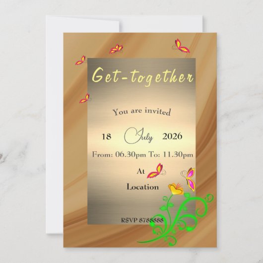 Invitation pour se réunir (Devant)