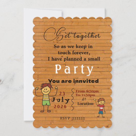 Invitation pour se réunir (Devant)