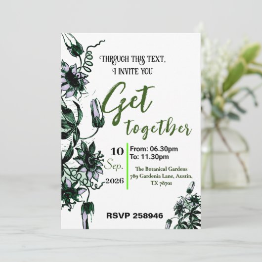 Invitation pour se réunir (Debout devant)