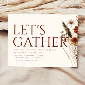 Invitation pour se réunir pour Thanksgiving