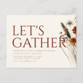 Invitation pour se réunir pour Thanksgiving (Devant)