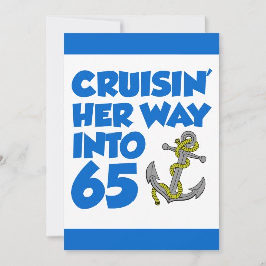Invitation pour ses 65 ans en croisière (Devant)