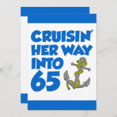 Invitation pour ses 65 ans en croisière (Devant / Derrière)