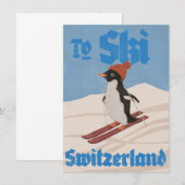 Invitation Pour skier Suisse (Devant / Derrière)