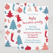 Invitation pour soirée pull moche entreprise rusti (Devant / Derrière)