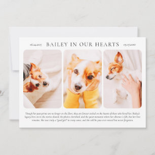 Invitation Pour son petit nom dans nos cœurs Photo simple mod