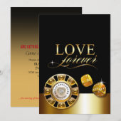 Invitation Pour Susan Mariage à Las Vegas | or noir (Devant / Derrière)