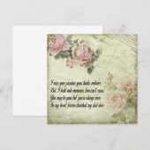 Invitation Pour toujours dans nos coeurs : Souvenir de papa (Devant / Derrière)