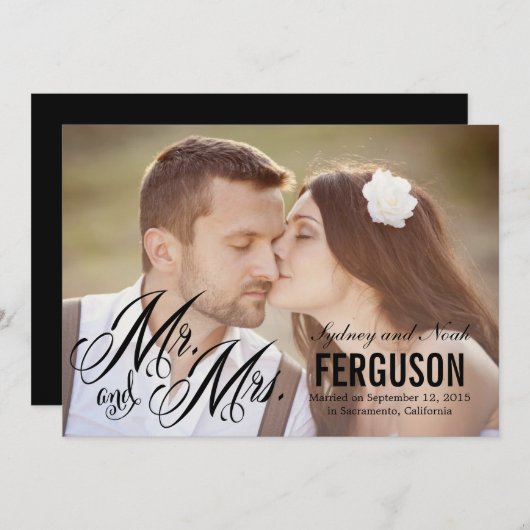 Invitation Pour toujours l'Faire-part Mariage américain - Noi (Devant / Derrière)