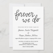 Invitation Pour toujours nous faisons manuscrit Script modern (Devant)