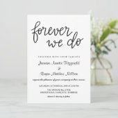 Invitation Pour toujours nous faisons manuscrit Script modern (Debout devant)