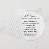 Invitation pour tournoi de golf balle de golf (Devant / Derrière)