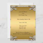 Invitation pour toute fête Or sur Or 2 (Dos)
