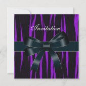 Invitation pour toutes occasions Arc noir violet (Devant)
