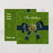 Invitation pour toutes occasions Bow Crush vert no (Devant / Derrière)