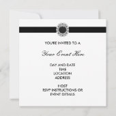 Invitation pour toutes occasions en damas noir (Dos)