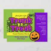 Invitation pour Trunk or Treat (Devant / Derrière)